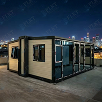 Maison préfabriquée à faible consommation d'énergie FLKT Smart Living, maison de luxe en conteneur extensible de 20 pieds ou 40 pieds, kit de maison modulaire pliable