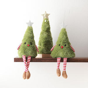 Shop System <b>Christmas</b> Scene Decoration <b>Table</b> Cute Plush Doll Pendant Green <b>Christmas</b> <b>Tree</b> Doll <b>Christmas</b> Atmosphere Decoration - Product Image 2