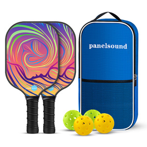 Ensemble de raquettes de pickleball en fibre de carbone et fibre de verre avec balles et sac de transport pour l'entraînement - Product Image 1