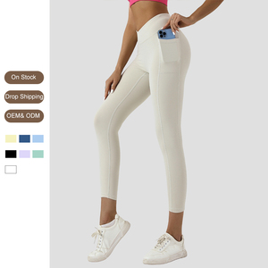 Nuevos Pantalones de Yoga Ajustados con Bolsillos Dobles Laterales, Leggings de Cintura Alta con Efecto Levanta Glúteos, Ropa Deportiva para Mujer - Product Image 1
