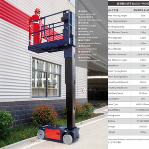 Plataforma Elevadora Vertical Autopropulsada, Solución Aérea Versátil para Trabajos de Limpieza, Instalación y Decoración - Product Image 4