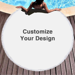 Oversize Vintage Art decoro Ocean Series in microfibra con frange rotondo telo mare assorbente arazzi mediazione Yoga Mat - Product Image 3