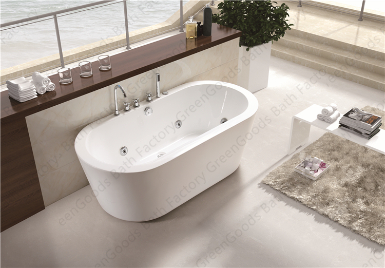 CE Offre Spéciale Douche Écologique Combinaison Une Forme Oblongue Personne Baignoire Jet D'eau Whirlpool Massage Baignoire