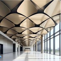 Panneau en aluminium moderne personnalisé de forme diamantée de qualité supérieure pour la décoration de plafonds et de murs de galeries d'art, d'hôtels et de halls d'entreprises