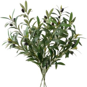Bouquet de plantes artificielles pour décoration intérieure, feuilles et fruits d'olivier, imitation fleur de Noël - Product Image 5