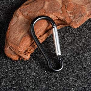 Mousqueton d'extérieur en alliage d'aluminium en forme de gourde, 4 tailles, boucle d'escalade, accessoire porte-clés, multicolore - Product Image 4