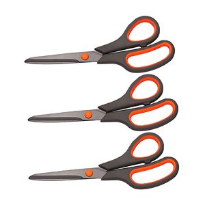 All-Purpose 8 Inch Office Scissors Metal <b>Paper</b> Scissors for Kids With Ergonomic Handle - Product Image 1