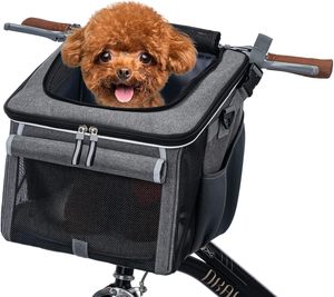 Expandable Luxury Leather Soft-Sided Foldable 4-Door Mesh Windows Oxford Plastic Zipper Closure Dog <b>Pet</b> <b>Carrier</b> Travel Backpack - Product Image 1