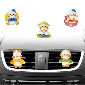 만화 해피 오리 자동차 공기 배출구 향수 클립 자동차 용 신선한 공기 청정기 귀여운 오리 아로마 테라피 청정제 - Product Image 4
