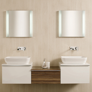 <strong>White</strong> Pvc 3 Doors Bathroom Vanity Set with Mirror and <strong>Wall</strong> Hanging <strong>Cabinet</strong> - Product Image 6