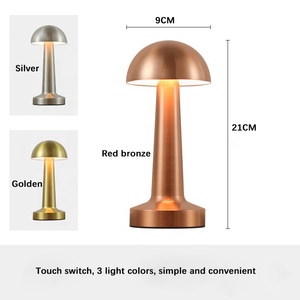 RGB sạc pin-Powered LED ánh sáng ban đêm thanh Dimmable nấm đèn bàn với E26 cơ sở cho phòng ngủ sử dụng - Product Image 3