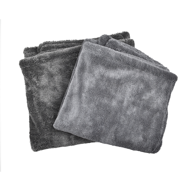 Serviette Microfibre Séchage Voiture XXL 80x50 Cm - 2000 GSM Double Face Boucles Torsadées - Sans Traces Ni Micro-Rayures - Os'Car Detail Fibre