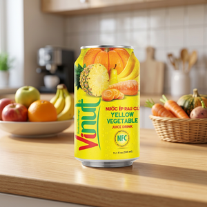 Puré de Jugo de Verduras Amarillas en Lata de 330ml (Piña, Zanahoria, Plátano, Calabaza) a Granel, Marca Privada, OEM, ODM, HALAL, HACCP, Vietnam - Product Image 2