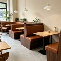 Banquette murale moderne et simple en PVC avec rembourrage en mousse, mobilier commercial pour restaurants, idéal pour barbecue, hot pot et café