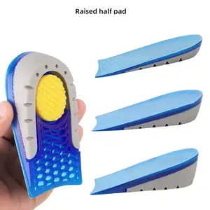 Height Increase Insoles Internal Half Cushion Hard Rubber Support