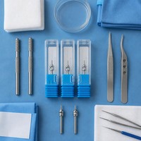Kit chirurgical professionnel Follicare pour l'extraction manuelle de follicules capillaires FUE, avec poinçon dentelé, instrument de classe I