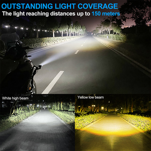 Faro delantero Led para motocicleta, pistola pequeña de acero de dos colores, integrada, resistente al agua, superbrillante, 12-80v - Product Image 5