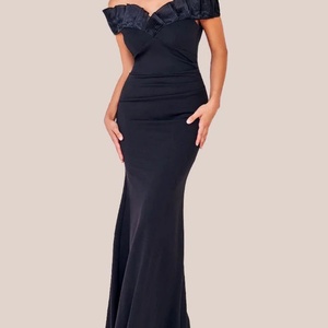 Nuevos Vestidos Largos de Fiesta con Hombros Descubiertos, Vestidos de Satén para Boda, Banquete, Noche, Venta al por Mayor, Vestidos con Lentejuelas - Product Image 3