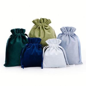 Pochette de luxe en velours doux avec cordon de serrage pour bijoux, emballage personnalisé avec logo imprimé, recyclable, pour téléphone portable - Product Image 2