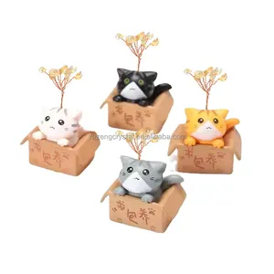Wholesale chips Stone Money Tree Healing Stones Crystals Lucky Tree animal cat Tree For Decoration