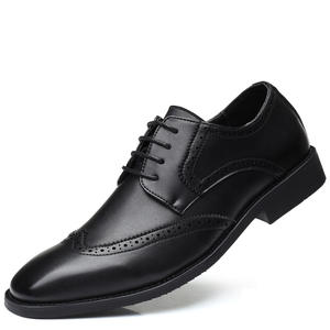 Zapatos de Vestir para <span class=keywords><strong>Hombre</strong></span>, Transpirables, con Cierre Deslizante, Diseño Sólido, de Cuero Auténtico, para Todas las Temporadas - Product Image 1