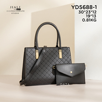 Sac à Main de Luxe QAZA de Haute Qualité 2 en 1 pour Femmes, Or, Tendance Designer 2024, Cuir PU Couleur Unie, Sac Porté Épaule Fourre-Tout
