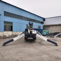 Mini-grue araignée de 8 tonnes avec une hauteur de levage de 18 m, certifiée CE, grue sur chenilles hydraulique pour l'installation de murs-rideaux en verre
