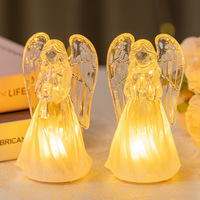 Nouvel Arrivage Transfrontalier : Veilleuse Décorative de Noël LED en Acrylique Style Cristal, Motif Petit Ange LD23-TS01