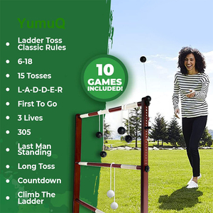 यूमुक ग्रेड उच्च गुणवत्ता वाली हार्डवुड लकड़ी गोल्फ सीढ़ी टॉस गेंद रैक खेल इनडोर/आउटडोर - Product Image 3