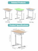 Ensemble Chaise et Bureau Ergonomique Monoplace Réglable en Hauteur pour École Primaire – Écologique et Moderne – Vente en Gros