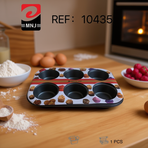 Stampo per torta Mnj a 6 fori, antiaderente, per muffin, cupcake e torte - Product Image 2