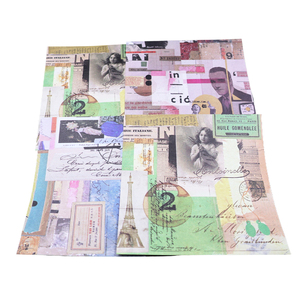 Vecchio foglio di giornale inglese Vintage pagina libro di musica adesivo in PVC borsa fai da te etichette di imballaggio di carta decorativa - Product Image 3