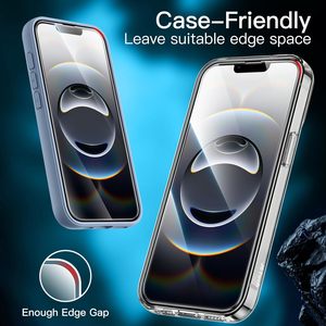 Protecteur d'écran transparent HD pour iPhone 12 ProMax 14 13 11 verre trempé dureté 9H anti-empreintes digitales sans bulle avec emballage - Product Image 6