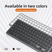 Keyboard 2.4G + mode ganda dapat diisi ulang, Notebook kantor senyap-Tablet komputer-Keyboard nirkabel Universal