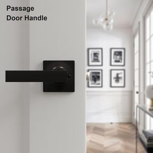 Ba thanh thông qua cửa xử lý đòn bẩy với hiện đại hiện đại mỏng thiết kế vuông cho nhà phòng ngủ hoặc phòng tắm hình ống lockset - Product Image 6