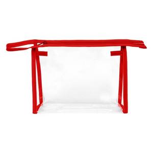 Cosmétique transparent de grande capacité pour trousse de toilette Sac en TPU portable écologique et résistant à l'eau avec fermeture à glissière - Product Image 5