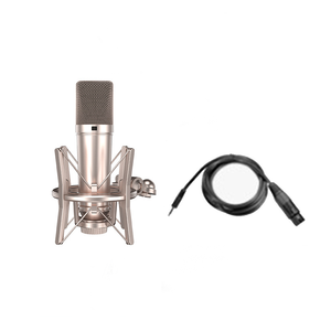 Kit de tarjeta de sonido de micrófono de condensador de aleación de Metal XLR con cable U87 de mano para grabación de Podcast transmisión <span class=keywords><strong>en</strong></span> <span class=keywords><strong>vivo</strong></span> Uso de estudio de <span class=keywords><strong>Radio</strong></span> - Product Image 6