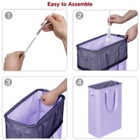 Panier à linge pliable 50L avec poignées, paniers à linge portables pour dortoir et université