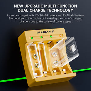 PUJIMAX 4 yuvaları LED şarj göstergesi akıllı 1.2v 9v şarj edilebilir pil şarj için ücretli Ni-mh ni-cd pil - Product Image 4