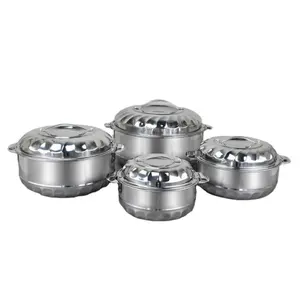 Hot sale Stainless Steel cookware sets Insulated Casserole Africa Hot Pot 3pcs set / 4pcs set fresh pot for Food Serving