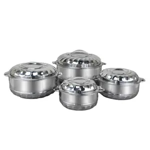 Hot Koop Roestvrij Staal Kookgerei Sets Geïsoleerde Braadpan Afrika Hot Pot 3Pcs Set/4Pcs Set Verse Pot voor Voedsel Serveren