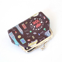 Dompet Koin Kulit Souvenir Wisata New York dengan Logo Custom, Tas Dompet Wanita