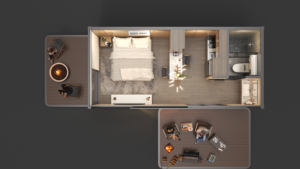 Nuevo al aire libre 40 pies playa prefabricada Homestay Apple Cabin cápsula <span class=keywords><strong>casa</strong></span> cabaña de manzana - Product Image 4