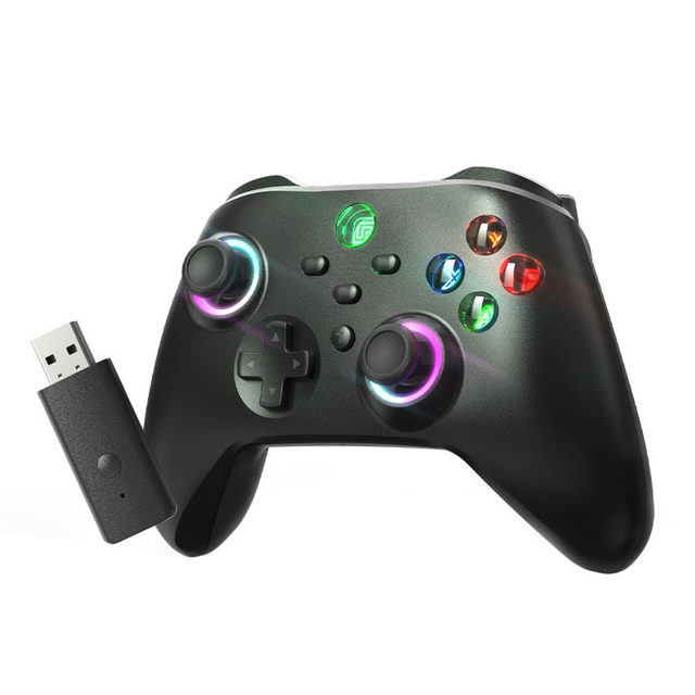 Data Frog USB Wireless Gamepad for PC/Android Wired Controller with LED Lights Console Joystick