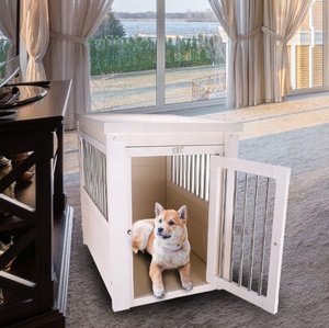 Décor de table d'extrémité de meubles de <span class=keywords><strong>caisse</strong></span> de chien <span class=keywords><strong>en</strong></span> <span class=keywords><strong>bois</strong></span> d'intérieur de luxe mignon pour le chenil de petits à moyens chiens dans le salon et la chambre à coucher - Product Image 6