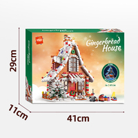 Bloques de Construcción de Edificios Modernos con Luces LED, Juguete de Plástico para Armar, Decoración, Regalo de Cumpleaños o Festividades para Adultos y Niños