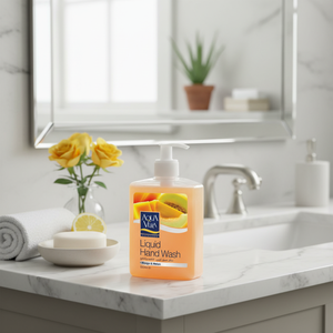 Jabón Desinfectante Líquido para Manos AquaVera de 500 ml con Aroma a Limón y Rosa, con Agua de Aloe y Ingredientes Químicos a Base de SLS - Product Image 3