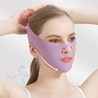 Masque Amincissant Réutilisable en V pour Femme, Sangle de Lifting du Menton et des Joues, Ceinture Façonnante pour le Visage, Anti Double Menton