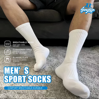 Chaussettes en coton et élasthanne respirantes antidérapantes jetables personnalisées ODM pour hommes et femmes, chaussettes antibactériennes anti-humidité