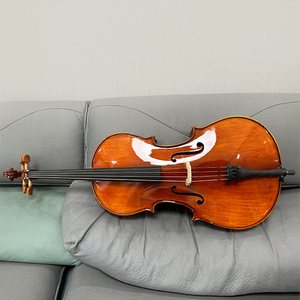 Cello artisanal de haute qualité, nouveau modèle, dos en érable et table en épicéa, tailles 1/16-4/4, LZSC300, Cello artisanal flammé LZSC300 LZSC300 - Product Image 4
